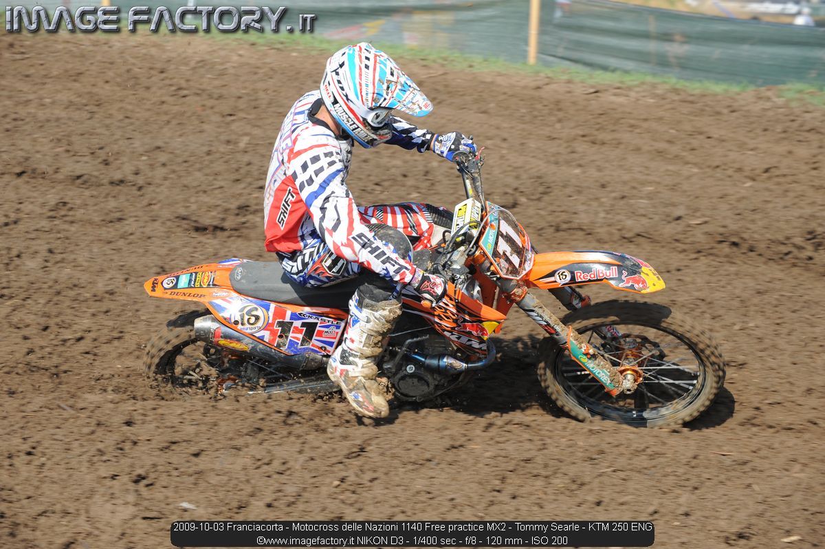 2009-10-03 Franciacorta - Motocross delle Nazioni 1140 Free practice MX2 - Tommy Searle - KTM 250 ENG